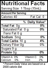 On Tap Oil & Vinegar balsamic vinegar nutritional info