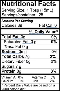 On Tap Oil & Vinegar balsamic vinegar nutritional info