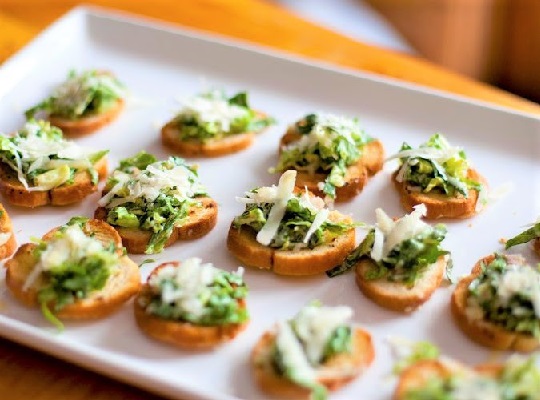 On Tap Oil & Vinegar Caesar Salad Crostini