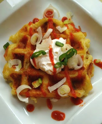 On Tap Oil & Vinegar Savoury Cheddar Mashed Potato Latke Waffles