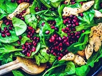 Chicken & Spinach Pomegranate Salad