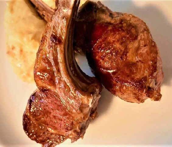 On Tap Oil & Vinegar Peach Balsamic Glazed Lamb Chops