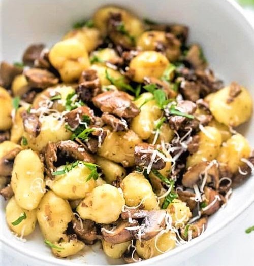 On Tap Oil & Vinegar Crispy Gnocchi with Mushrooms