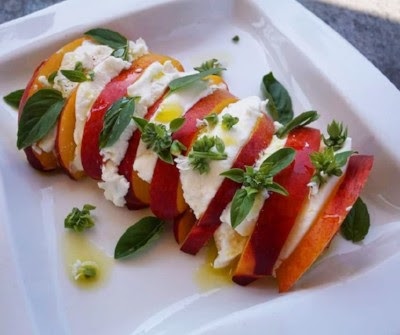 On Tap Oil & Vinegar Peach Caprese Salad