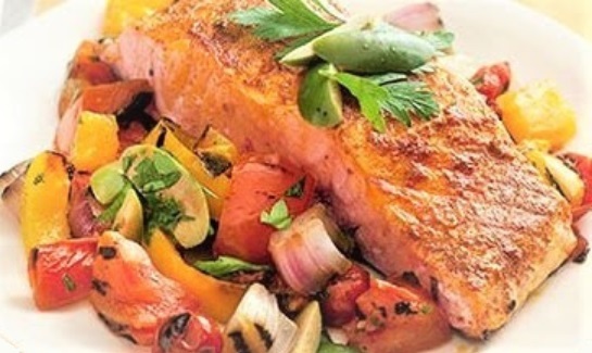 On Tap Oil & Vinegar Spanish Baked Salmon