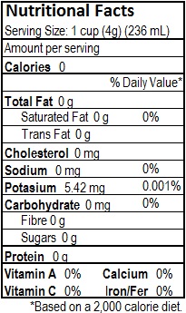 On Tap Oil & Vinegar tea nutritional info